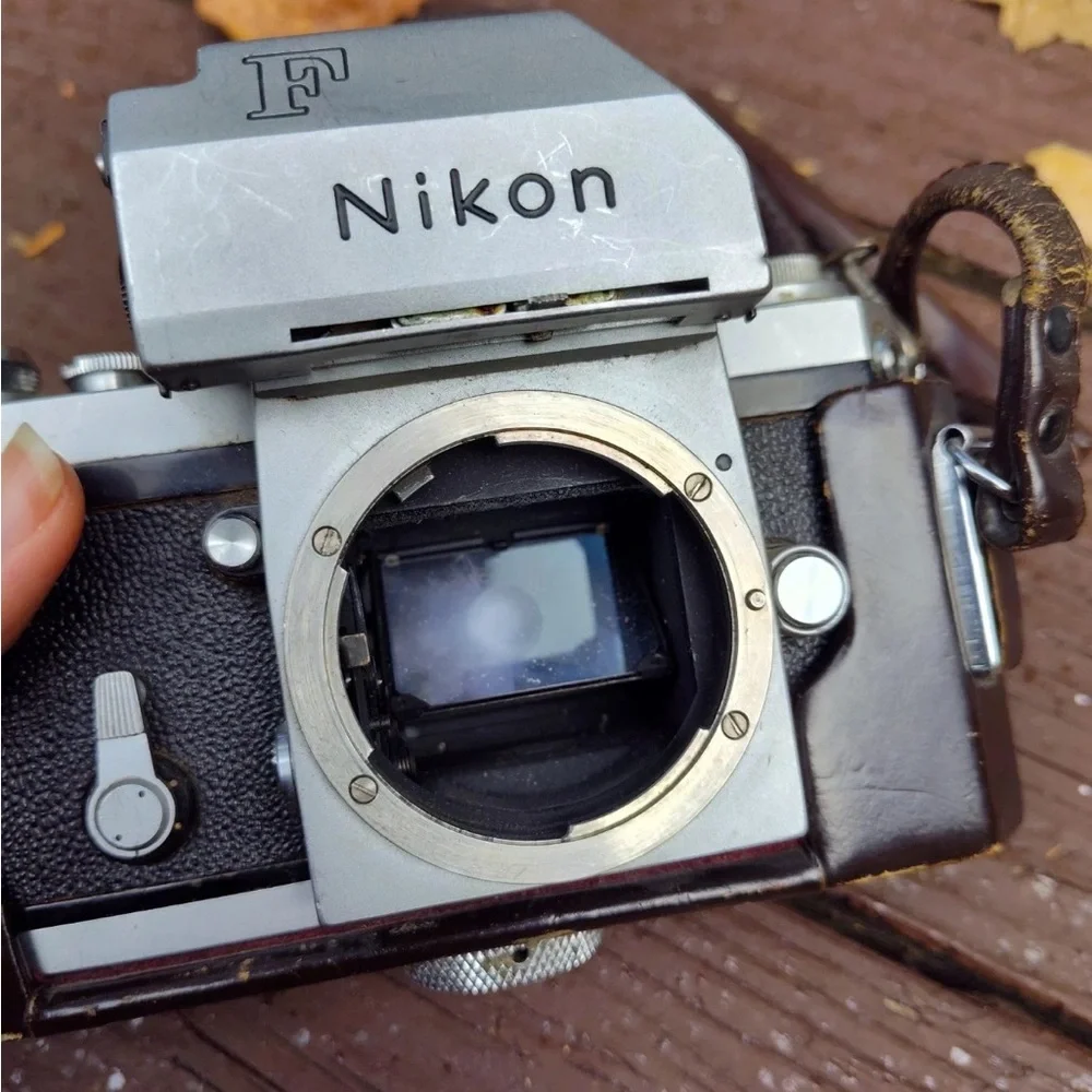 Nikon Vintage Black and Silver Camera Body